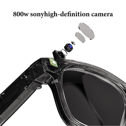 Alano Hub Touch-Control AI Smart Glasses with HD Cameras Bluetooth Voice Communication Lightweight Design Dual Interchangeable Lenses Day Night Switch Surround Sound Speakers